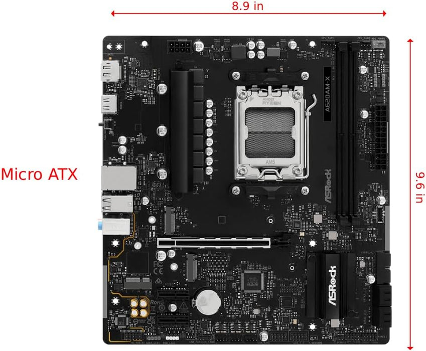 AsRock A620AM-X Gaming Motherboard AMD AM5 Micro ATX DDR5, M-ATX
