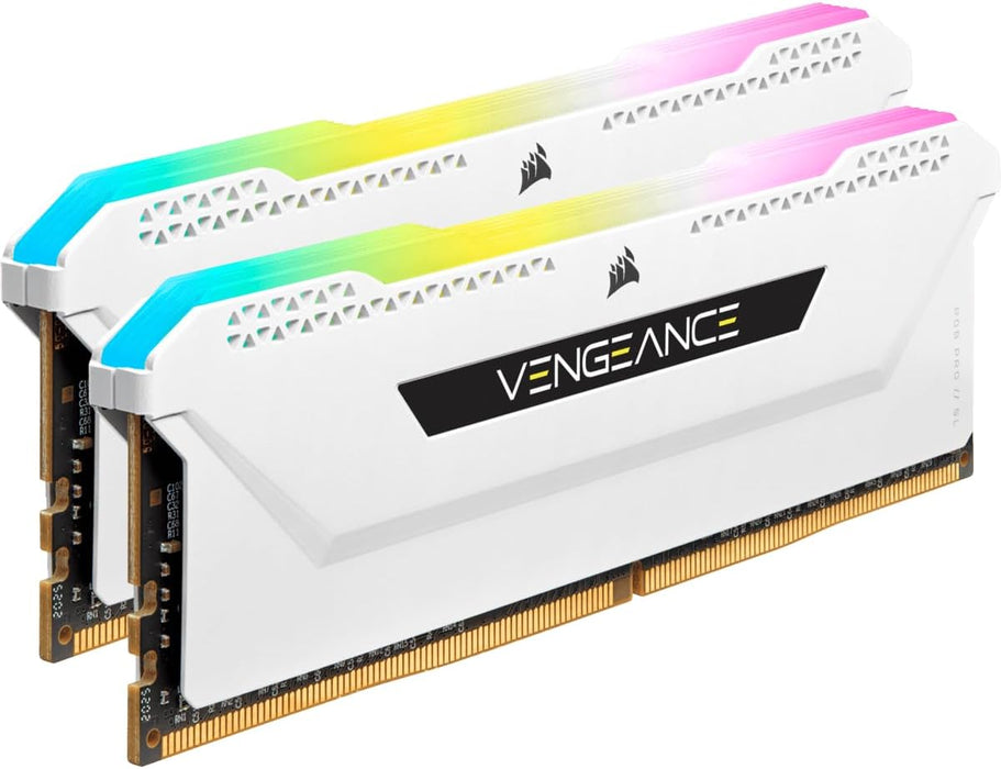 Corsair Vengeance RGB Pro SL 32GB RAM (2 x 16GB), DDR4, 3600MHz (PC4-28800), White