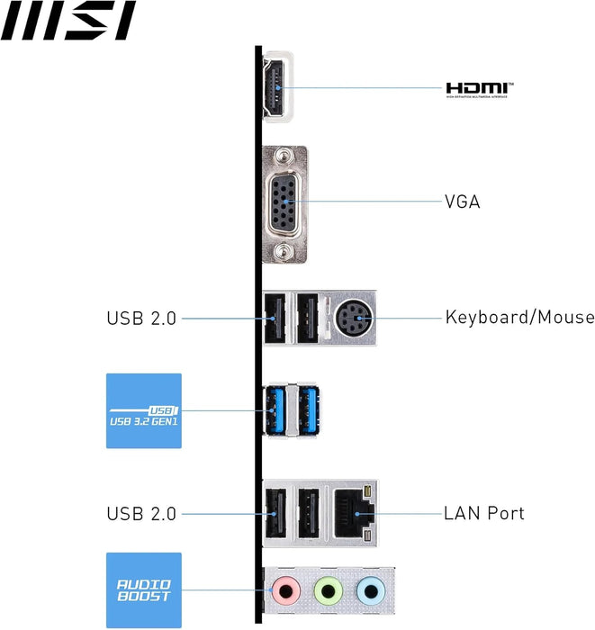 MSI Pro H610M-E Micro ATX Gaming Motherboard, Intel 1700, DDR5, M-ATX