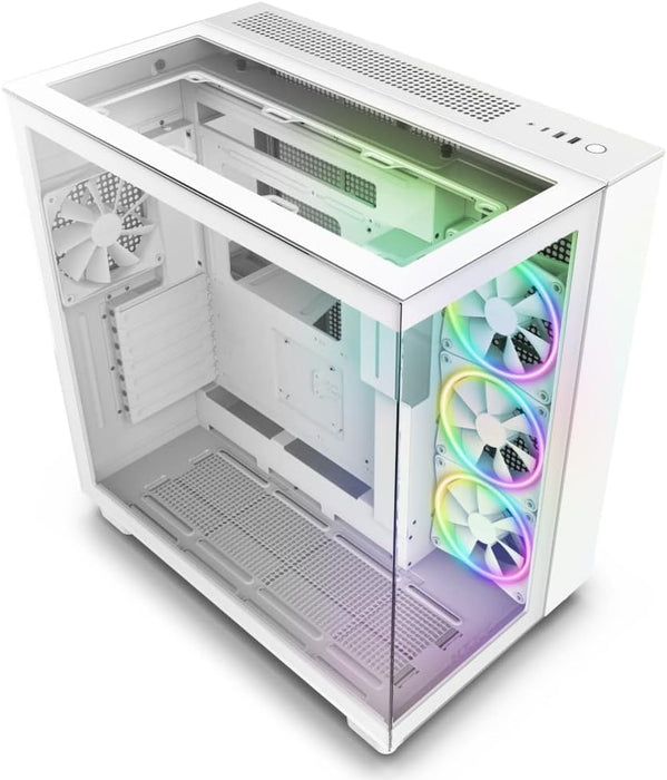 NZXT H9 Elite Dual Chamber Gaming PC Case ATX Mid Tower, RGB Duo Fans, Tempered Glass