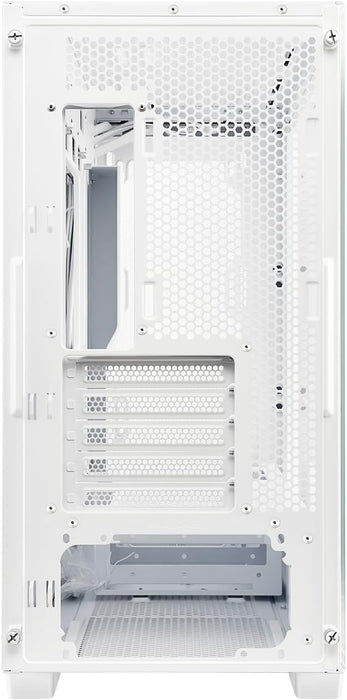 Asus A21 Gaming PC Case w/ Glass Window, Micro ATX, Mesh Front, 380mm GPU & 360mm Radiator Support, White