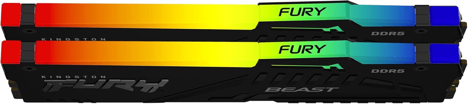 Kingston Fury Beast RGB 64GB (2 x 32GB) RAM, DDR5, 6000MHz, AMD EXPO & Intel XMP, Memory Kit