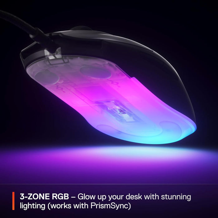 SteelSeries Rival 3 Gen 2 Wired Gaming Mouse – 8.5K DPI, TrueMove Core Sensor, RGB