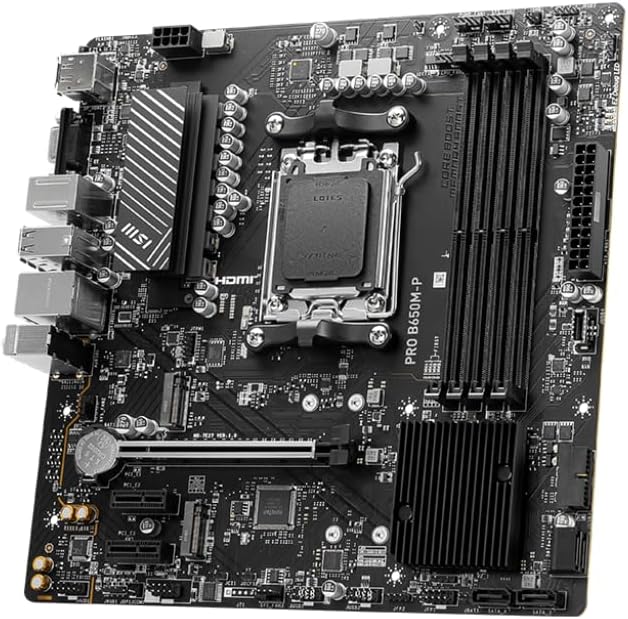 MSI Pro B650M-P Micro ATX Gaming Motherboard for AMD AM5, DDR5