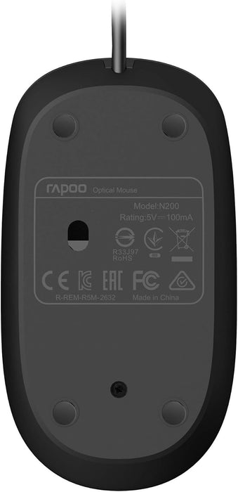 Rapoo NX2000 Wired Keyboard & Mouse Desktop Combo – Black (QWERTY