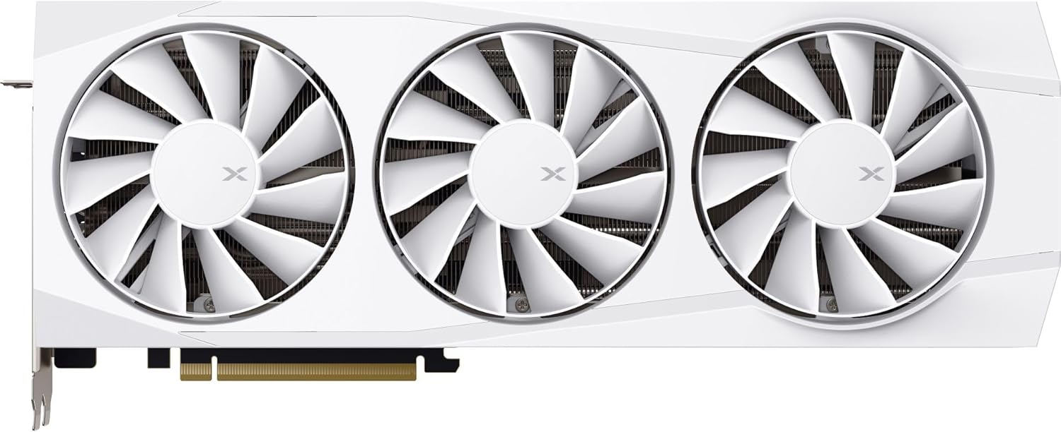 XFX RX9070 XT Quicksilver White Gaming Graphics Card, PCIe5, 16GB DDR6, 2970MHz, GPU