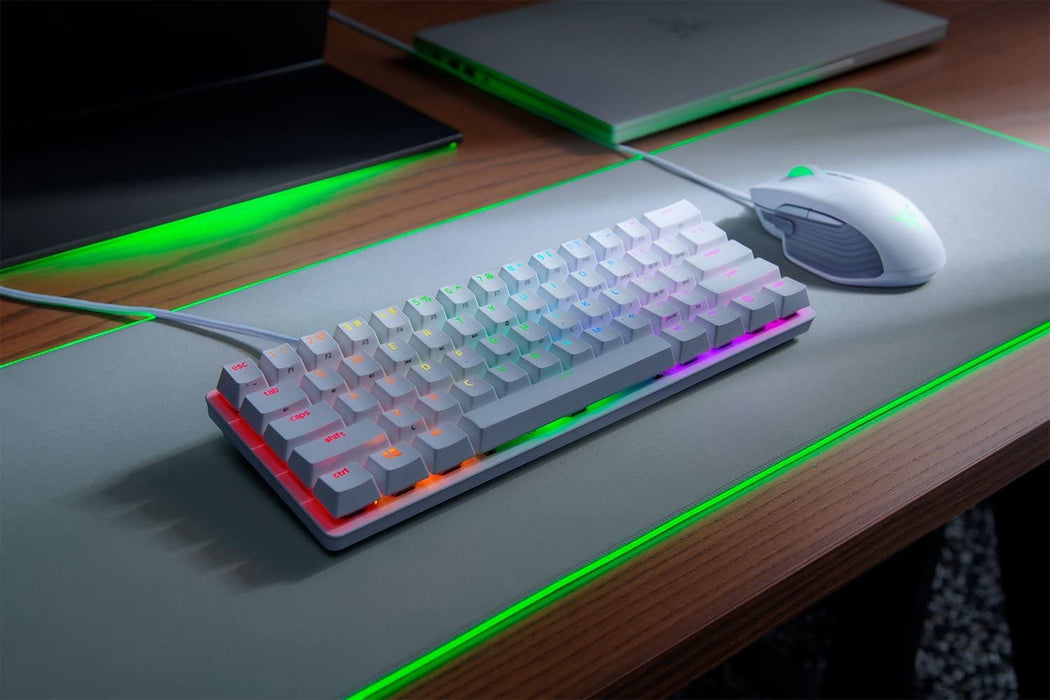 Razer Huntsman Mini 60% Mechanical Gaming Keyboard Mercury, RGB  Chroma, Wired, White