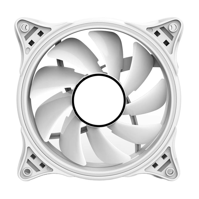 Vida Infinity01 12cm ARGB Dual Ring PWM Case Fan, Hydraulic Bearing, Infinity Mirror Effect, 500-1500 RPM, White