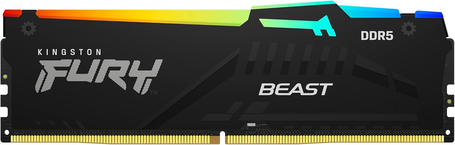 Kingston Fury Beast RGB 64GB (2 x 32GB) RAM, DDR5, 6000MHz, AMD EXPO & Intel XMP, Memory Kit
