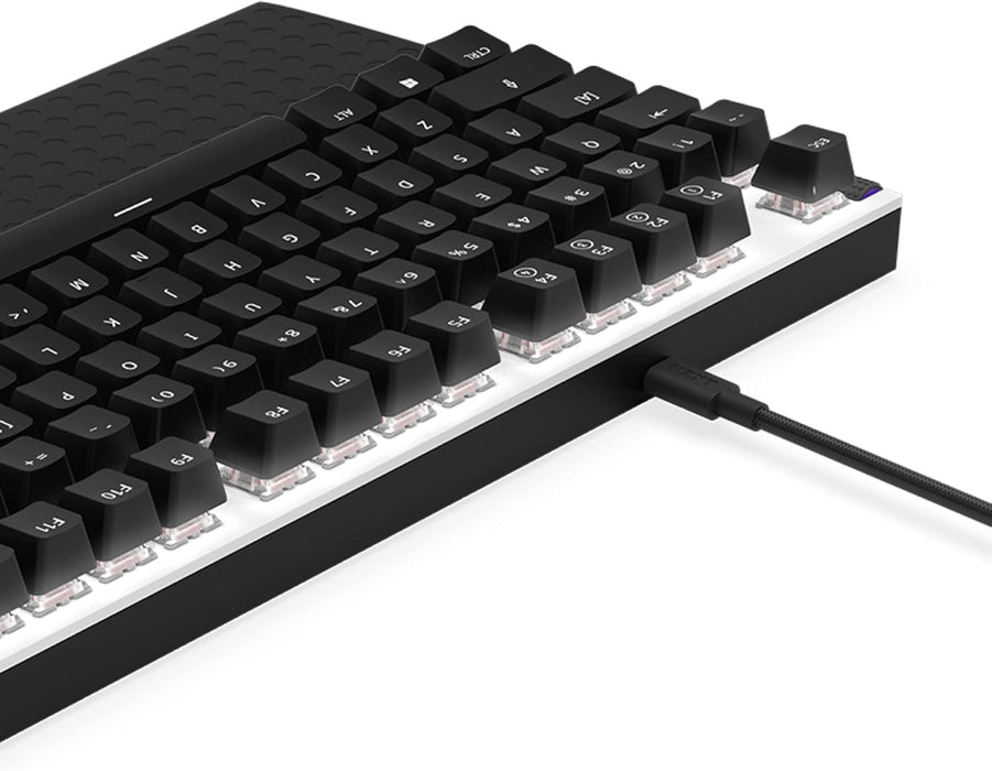 NZXT FUNCTION White Mechanical Gaming Keyboard RGB Gateron Red Linear Switch Modular, UK