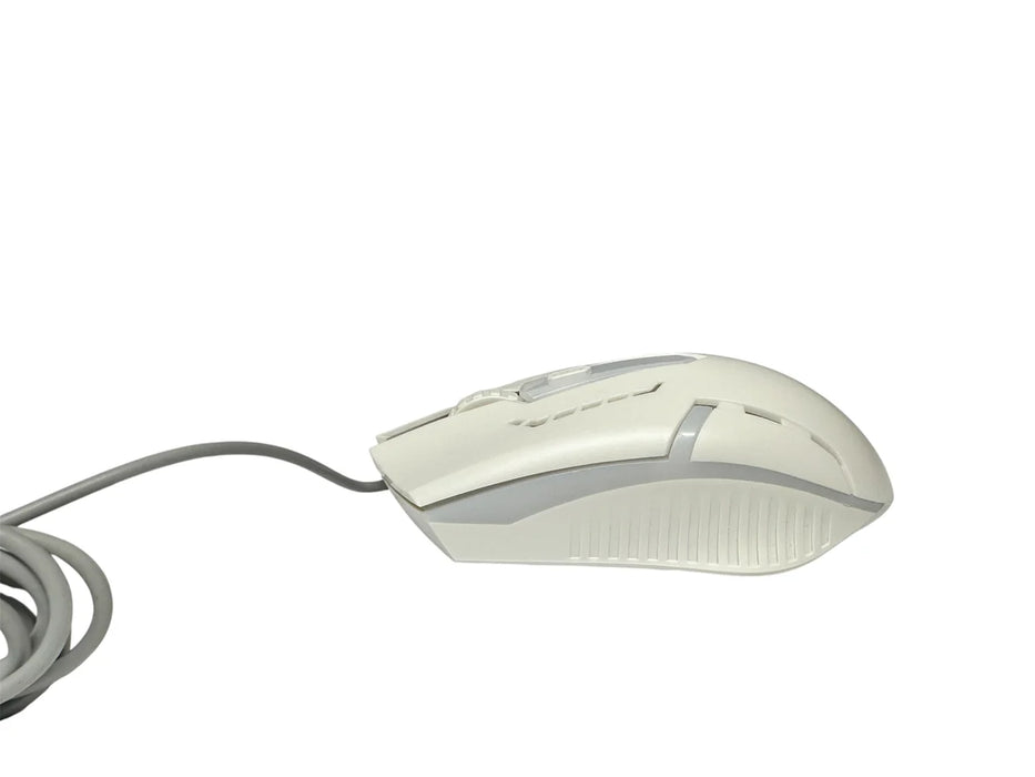 Builders Choice GK100‑W‑B Gaming Keyboard & Mouse Combo – White, RGB, Full‑Size