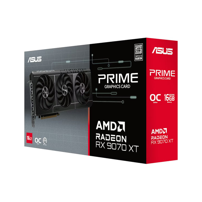 Asus Radeon RX 9070 XT Prime OC 16GB GDDR6 PCI-Express Graphics Card