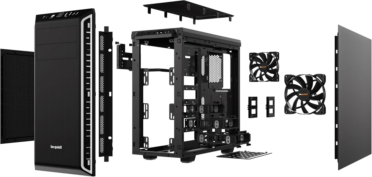 Be Quiet! Pure Base 600 ATX Desktop PC Case, Mid Tower, PWM Fans, Black