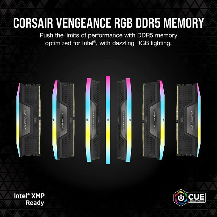 Corsair Vengeance RGB 32GB Kit (2 x 16GB), DDR5, 6000MHz (PC5-48000), CL36, 1.4V, XMP 3.0, PMIC, DIMM Memory