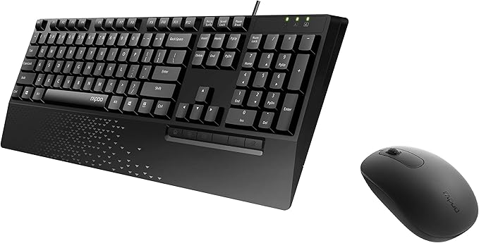 Rapoo NX2000 Wired Keyboard & Mouse Desktop Combo – Black (QWERTY
