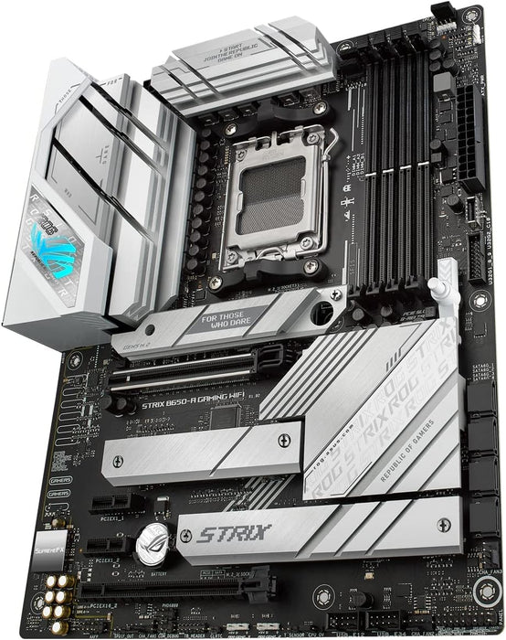 Asus Rog Strix B650-A Gaming WiFi Motherboard, AMD B650, AM5, ATX, DDR5, HDMI, DP, Wi-Fi 6E, 2.5G LAN, PCIe4, RGB, M.2