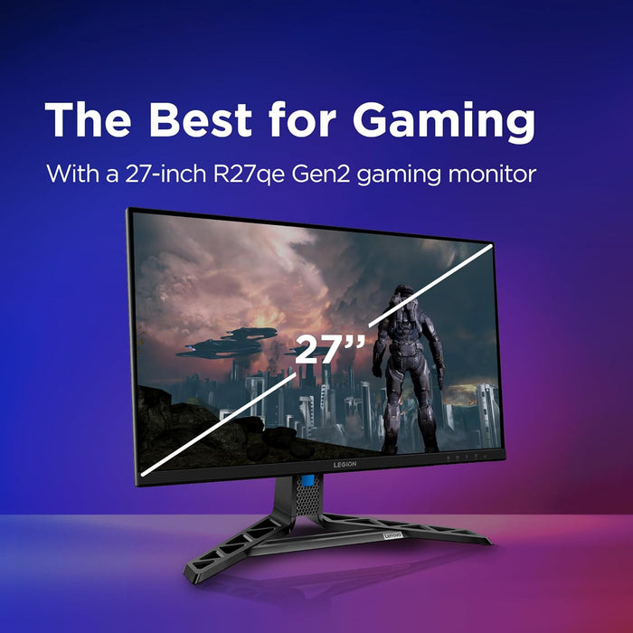 Lenovo Legion R27qe Gen 2 27" QHD 200Hz IPS Gaming Monitor – 0.5ms