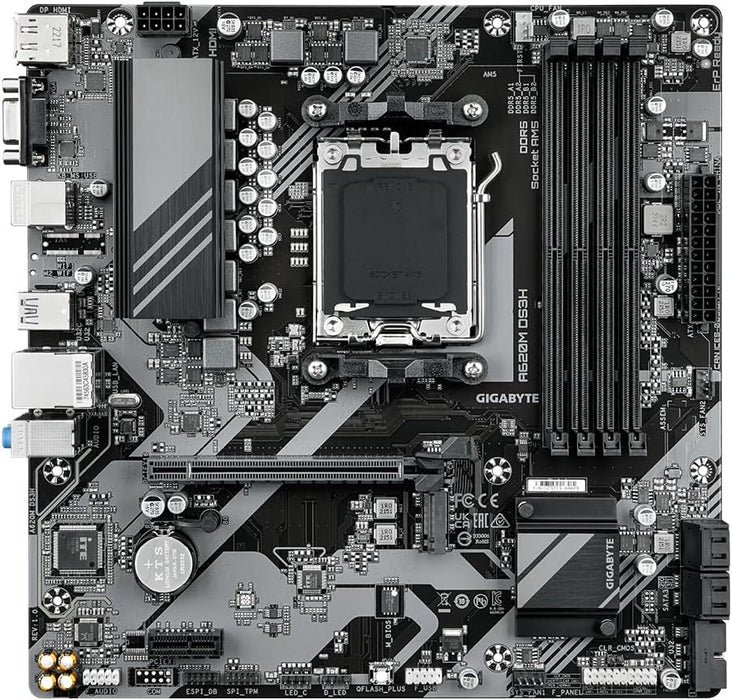 Gigabyte A620M DS3H Micro ATX Gaming Motherboard AMD AM5, Ultra Durable, DDR5, PCIe4
