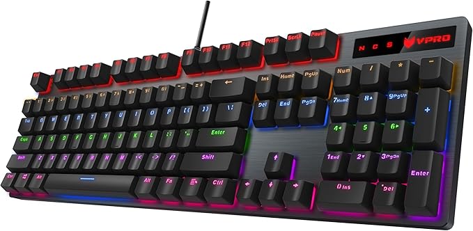Rapoo V500Pro Mechanical Gaming Keyboard – Backlit, Black (QWERTY)