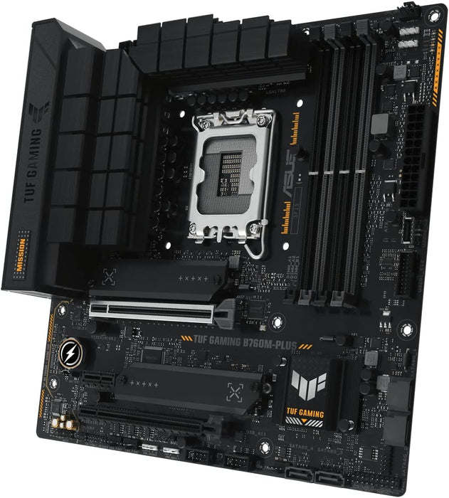 Asus Tuf Gaming B760M-Plus Motherboard, Intel B760, 1700, Micro ATX, DDR5, PCIe5