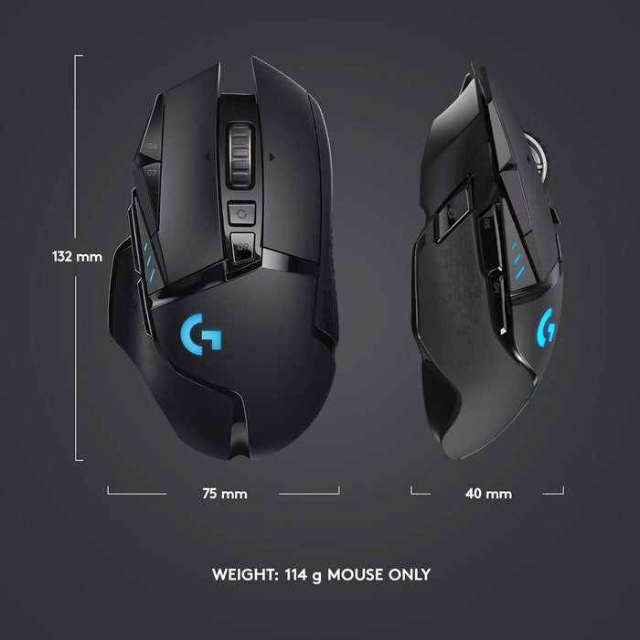 Logitech G502 LIGHTSPEED Wireless Gaming Mouse HERO 25K – 25,600 DPI