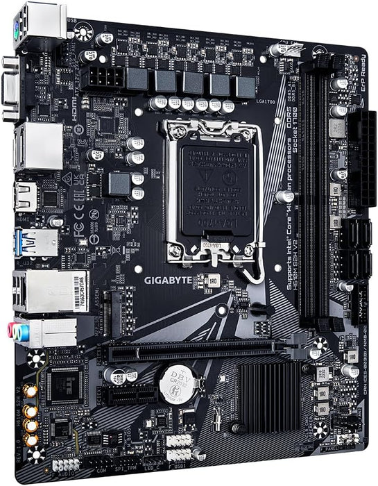 Gigabyte H610M S2H V2 Micro ATX Gaming Motherboard, Intel 1700, DDR5, HDMI, DP, LAN