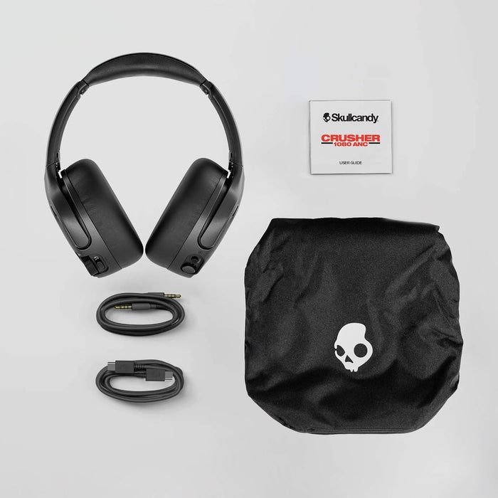 Skullcandy Crusher 1080 ANC Wireless Headphones – Bose Sound, Crusher Bass, ANC, 60h Battery, Black