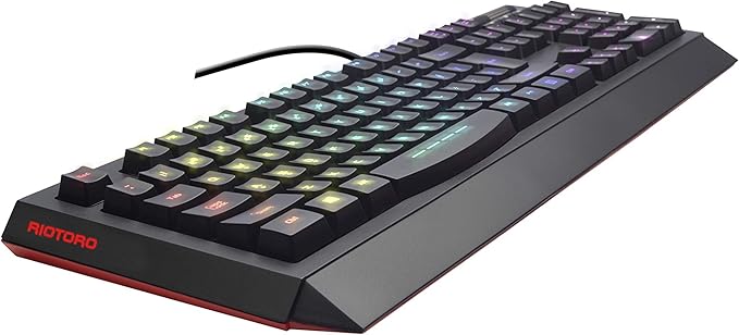 RIOTORO KR610 Ghostwriter Classic RGB Gaming Keyboard – USB, Wrist Rest