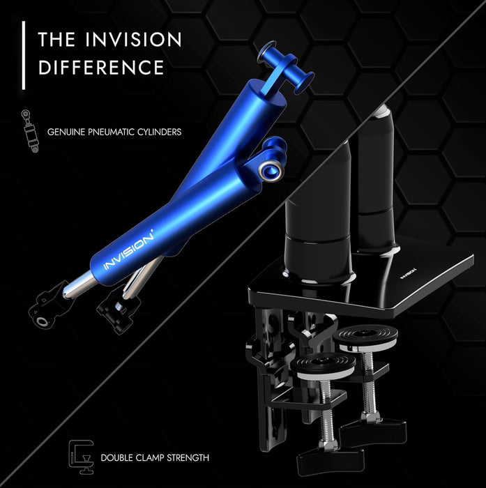 Invision MX400 Dual Monitor Arm Desk Mount for 19-32 Inch Screens