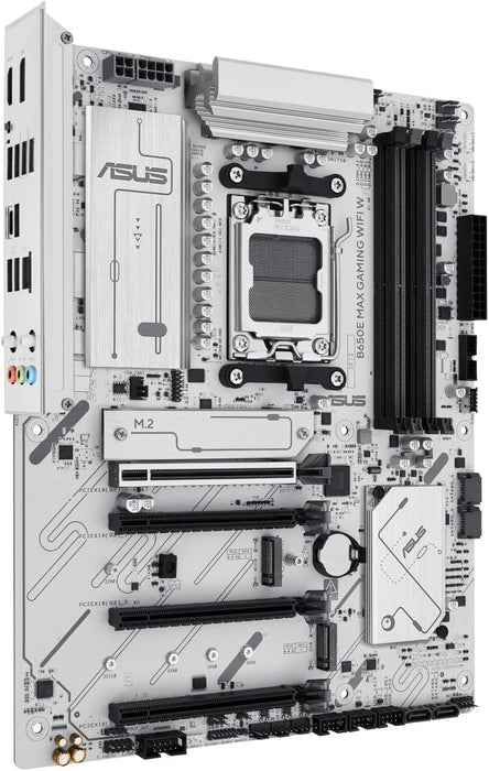 Asus B650E MAX Gaming WiFi W Motherboard, AMD AM5, ATX, DDR5, Wi-Fi 6E, PCIe5 White