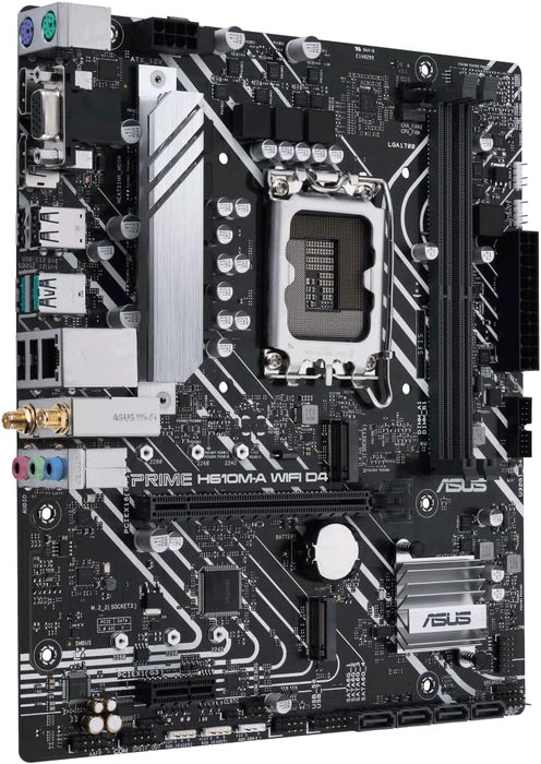 Asus Prime H610M-A WIFI D4 Gaming Motherboard, Intel H610, 1700, Micro ATX, DDR4, Wi-Fi, PCIe4