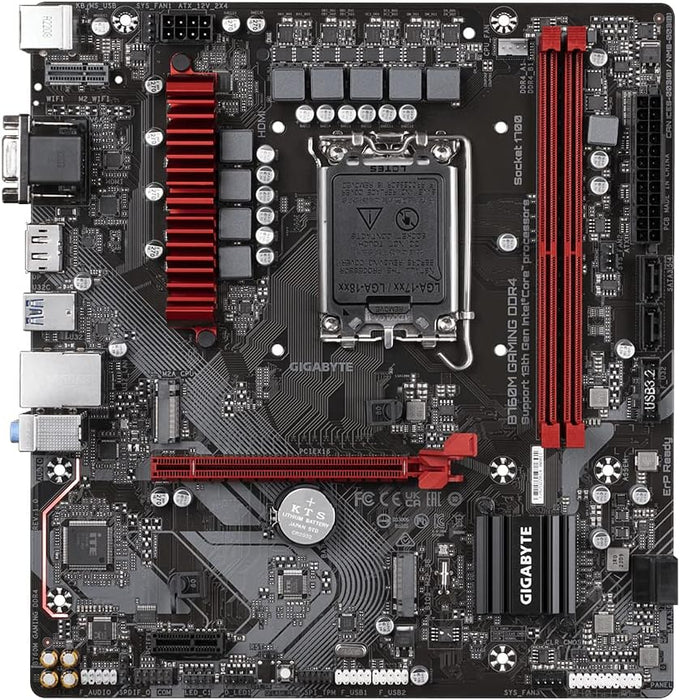 Gigabyte B760M Gaming Motherboard DDR4, Intel 1700, Micro ATX, PCIe 4.0, Sata III