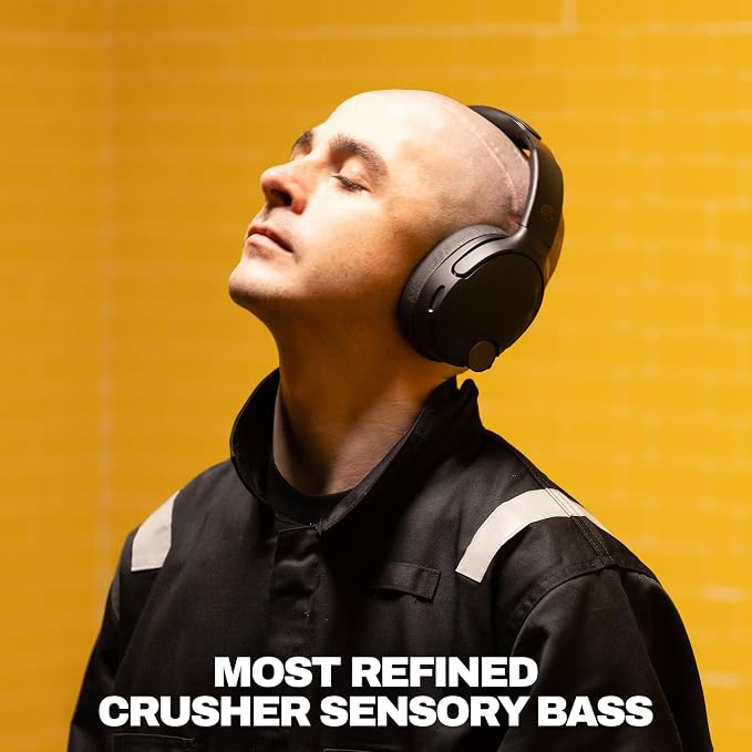 Skullcandy Crusher 1080 ANC Wireless Headphones – Bose Sound, Crusher Bass, ANC, 60h Battery, Black