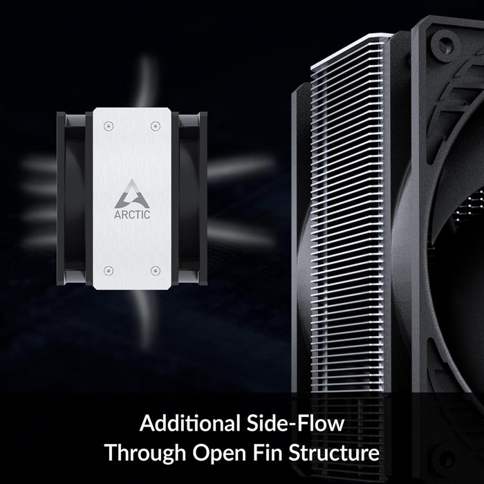 ARCTIC Freezer 36 CPU Air Cooler, Dual 120mm Push‑Pull Fans, MX‑6, Intel LGA1700 & AMD AM5– Black