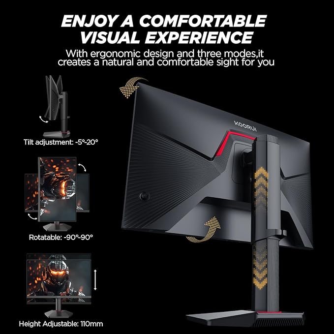 KOORUI G2511E 24.5" 320Hz Fast IPS Gaming Monitor – FHD, 1ms, HDMI/DP, Adaptive Sync