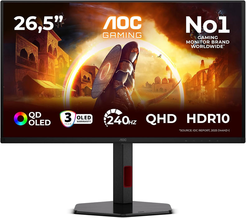 AOC Q27G4ZDR 27-Inch QHD QD‑OLED Gaming Monitor – 240Hz Ultra‑Fast Display