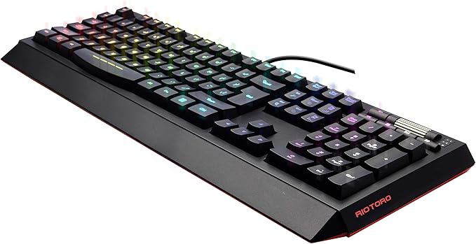 RIOTORO KR610 Ghostwriter Classic RGB membrane gaming keyboard with wrist rest
