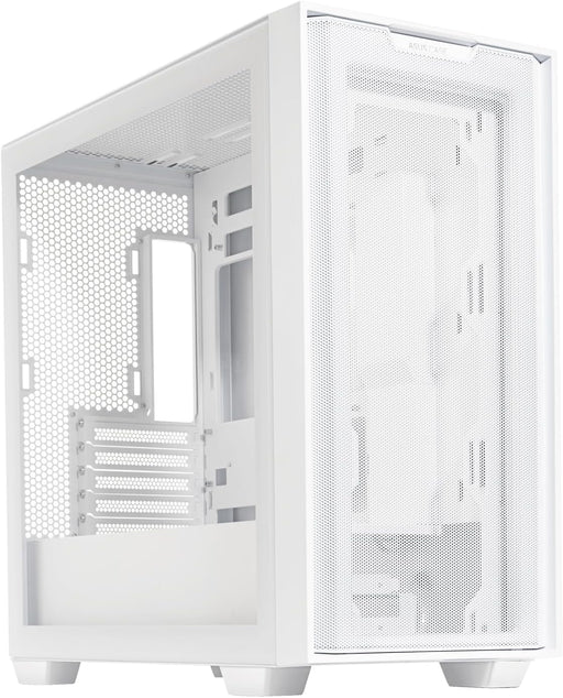asus a21 gaming pc case micro atx white
