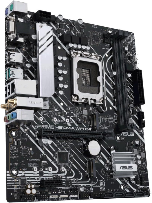 Asus Prime H610M-A WIFI D4 Gaming Motherboard, Intel H610, 1700, Micro ATX, DDR4, Wi-Fi, PCIe4