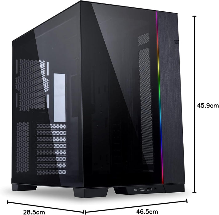 Lian Li O11D Evo Black Gaming PC Case E-ATX, Mid Tower, High Airflow, Tempered Glass