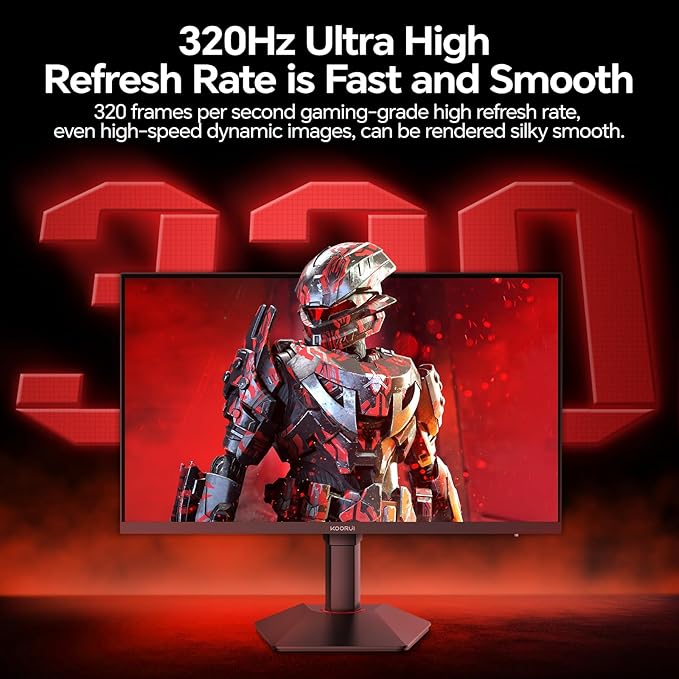 KOORUI G2511E 24.5" 320Hz Fast IPS Gaming Monitor – FHD, 1ms, HDMI/DP, Adaptive Sync