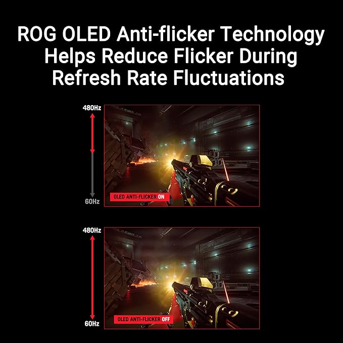 ASUS ROG Swift 26.5" QHD OLED Gaming Monitor – 480Hz, 0.03ms