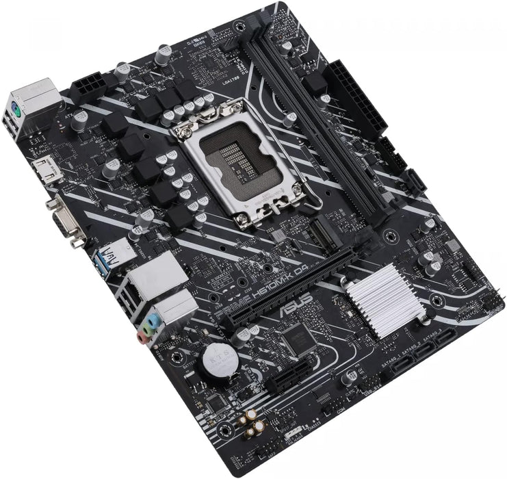 Asus Prime H610M-R D4-SI Gaming Motherboard, Intel 1700, Micro ATX, DDR4, PCIe4, M.2