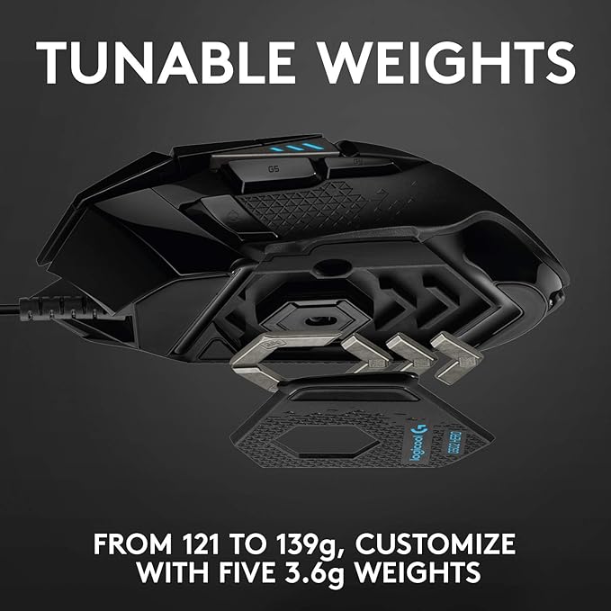 Logitech G502 HERO Wired Gaming Mouse – 25K Sensor, RGB, 11 Buttons