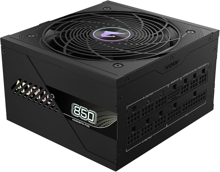 Gigabyte Aorus Elite 850W Power Supply, 80+ Platinum, Fully Modular PSU, Black