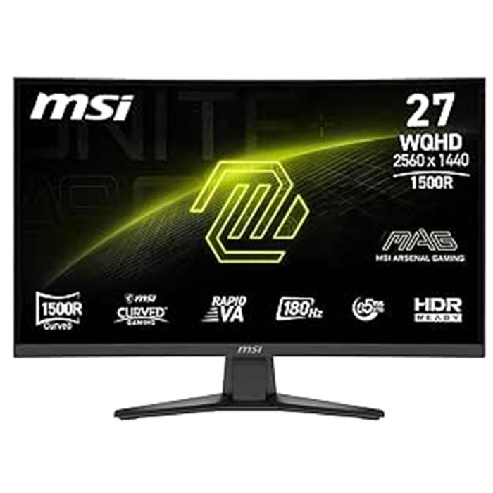 MSI MAG 275CQF E18 27-Inch WQHD Gaming Monitor – 180Hz Curved Rapid VA Display