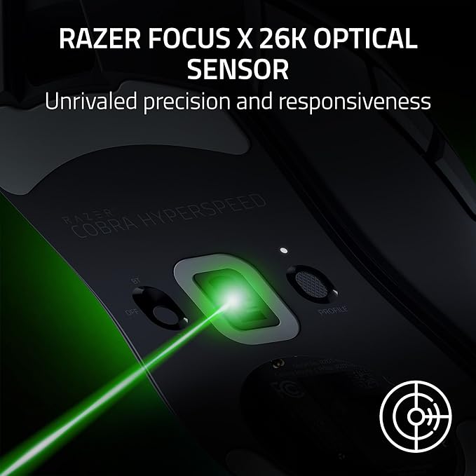 Razer Cobra HyperSpeed Lightweight Customizable Wireless Gaming Mouse & Bluetooth RGB