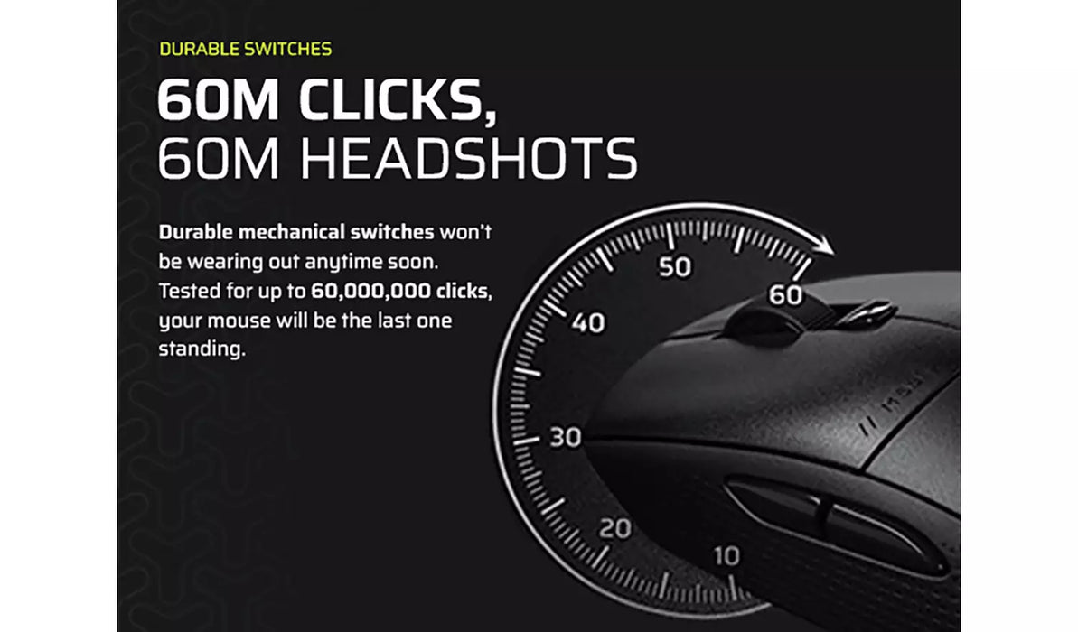Corsair M55 Wireless Gaming Mouse – 24K DPI, SLIPSTREAM Wireless, Bluetooth, 6 Buttons, Black