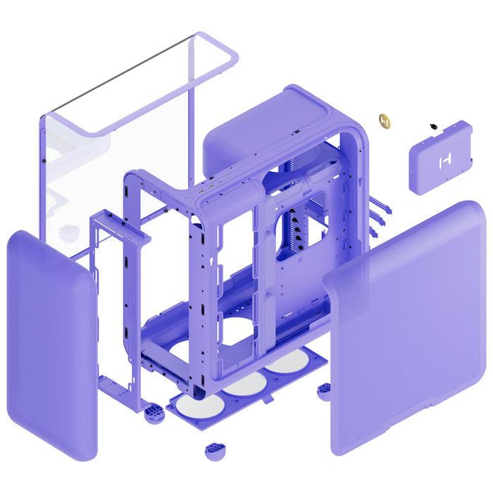 HYTE X50 Taro Milk Mid‑Tower Case – High Airflow / E‑ATX Support