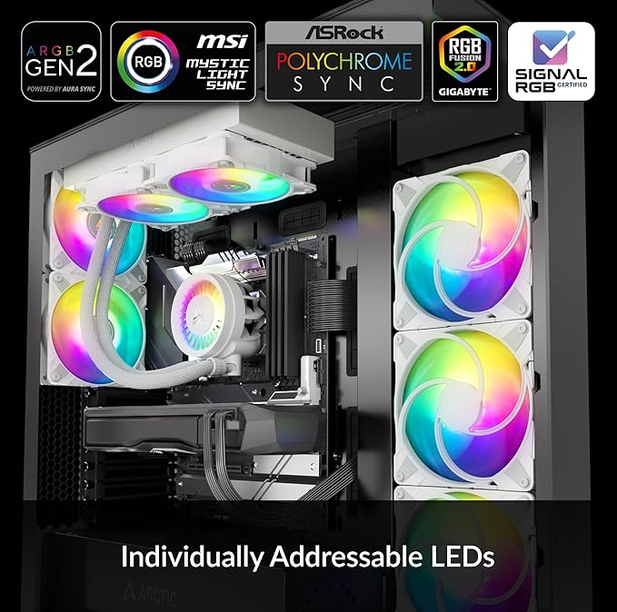 ARCTIC Liquid Freezer III 280 A-RGB - Water Cooling PC, CPU AIO Water Cooler, AMD AM4/AM5, LGA1851/1700 - White